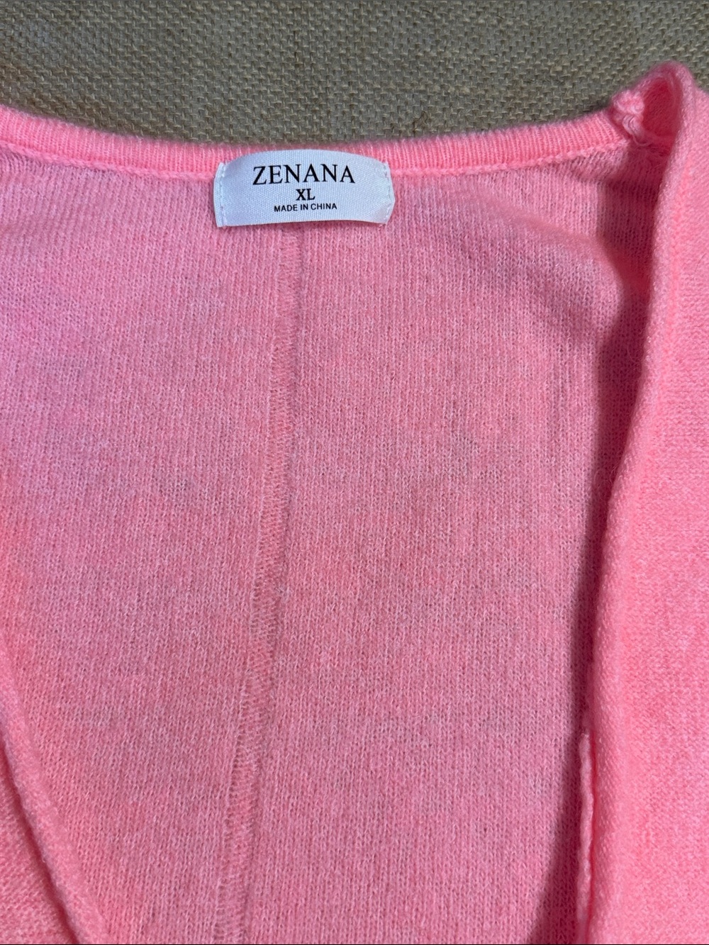 Zenana bright Pink Button-Front V-Neck Cardigan - Picture 3 of 4